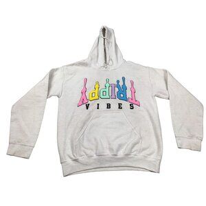 Popular Poison women's Small Hoodie White Trippy Vibes Hippy